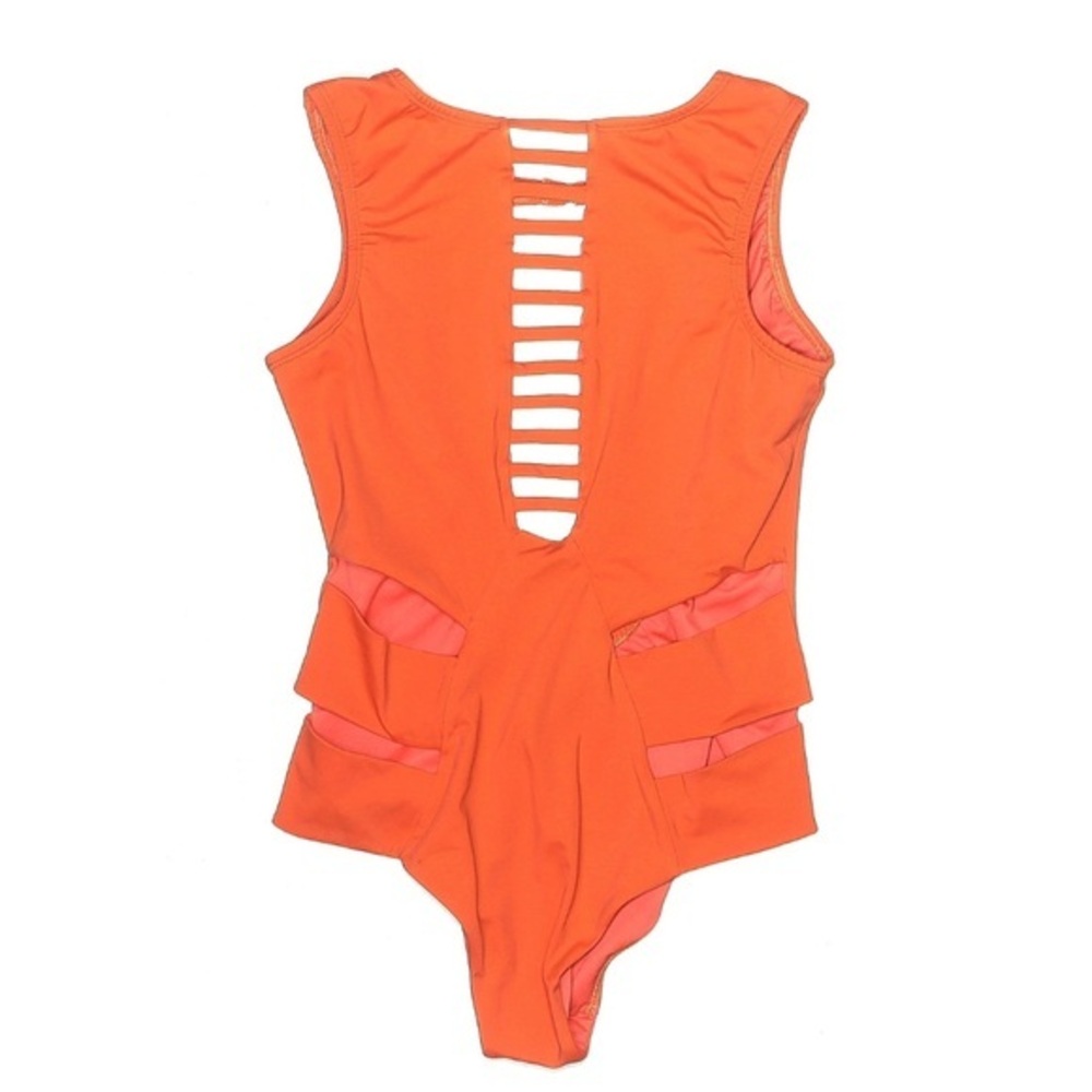 GUAYABERI Cut Out One Piece Swimsuit Orange size Medium M
